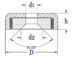 磁性组件磁铁规格图纸尺寸参考